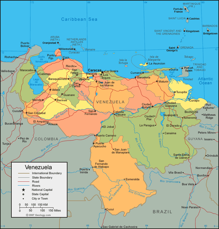 venezuela politique carte